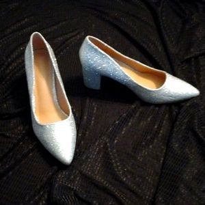 Glitter shoes for evening size 8
